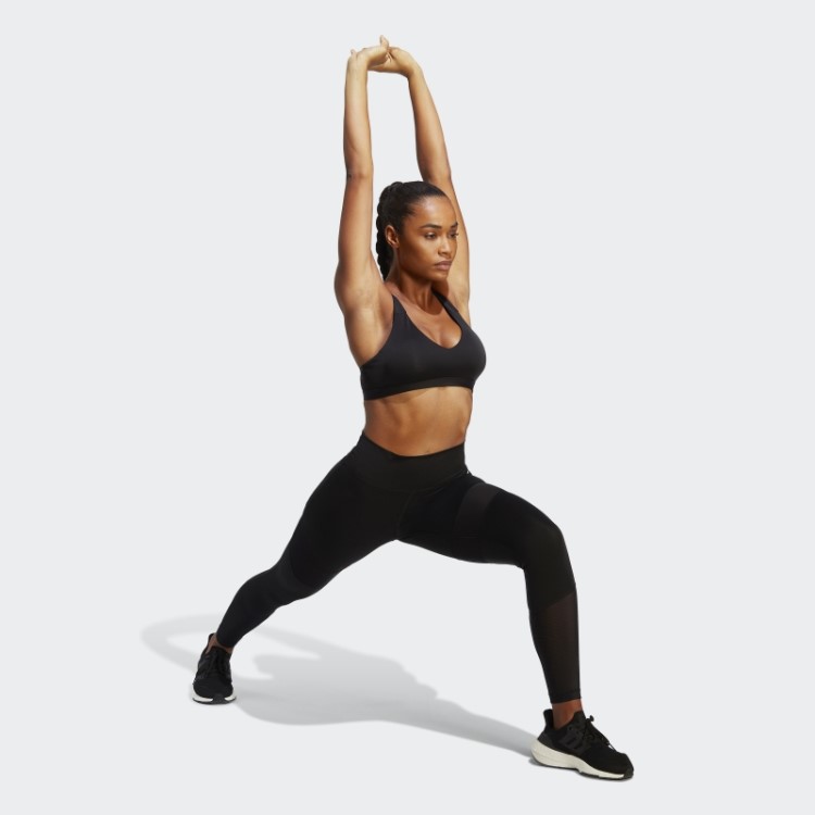 Sutiã De Treino Adidas Preto Com Suporte Leve