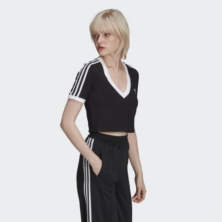 Camiseta Cropped Adicolor Classics Preta Adidas