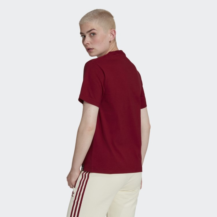 Camiseta Bordô Adidas Com Bordado