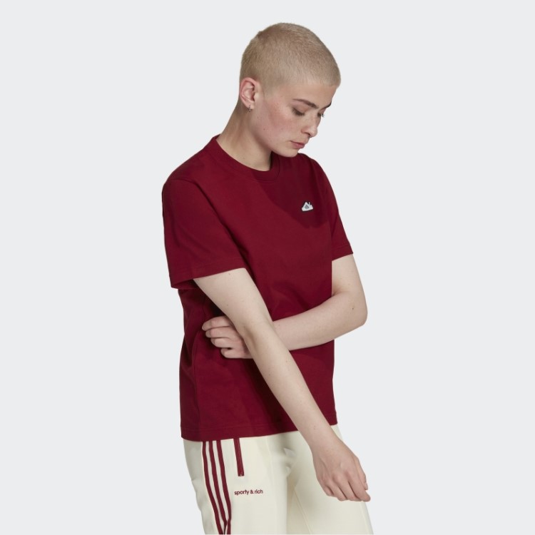 Camiseta Bordô Adidas Com Bordado