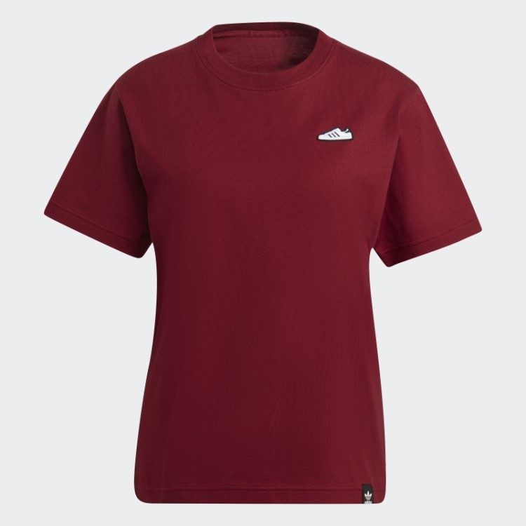 Camiseta Bordô Adidas Com Bordado