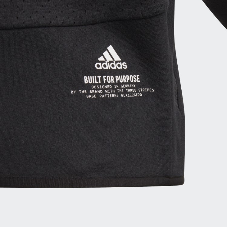 Adidas Z.n.e. Moletom Com Capuz Solto Com Zíper Completo Moda Preta