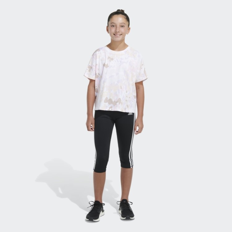 Camiseta Solta Com Estampa Allover Branca Adidas