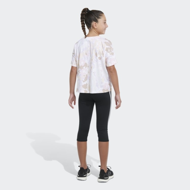 Camiseta Solta Com Estampa Allover Branca Adidas
