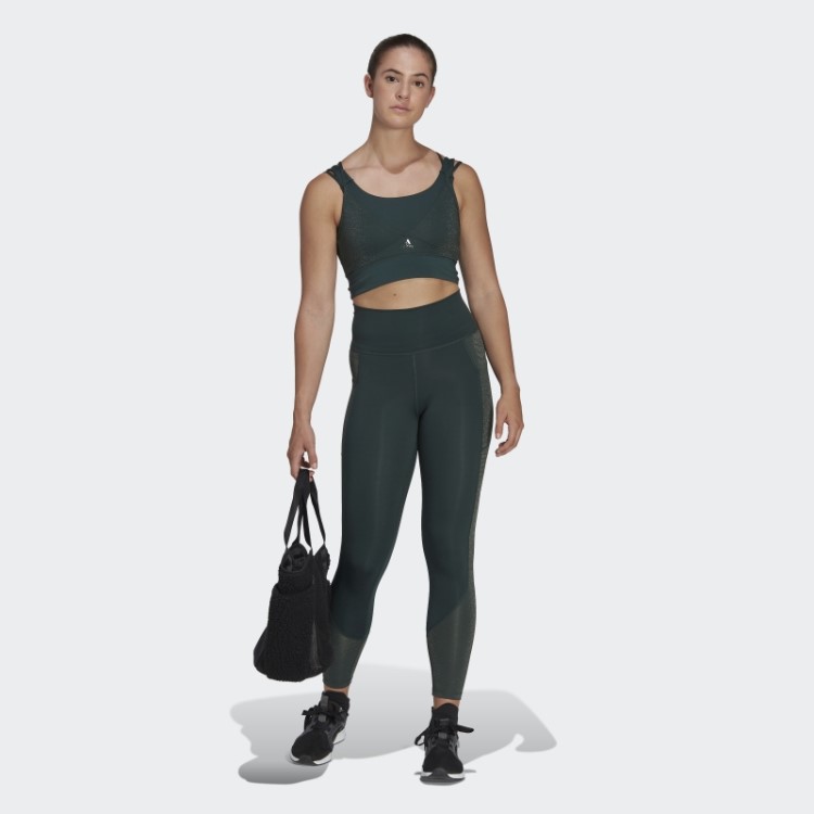 Sutiã Verde Brilhante Adidas Powerimpact Training Suporte Médio