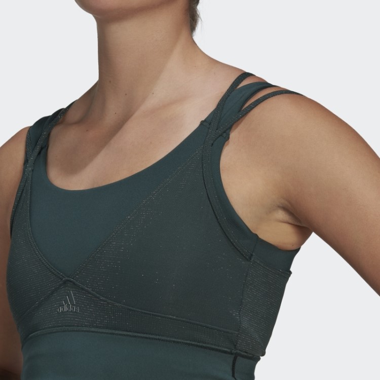Sutiã Verde Brilhante Adidas Powerimpact Training Suporte Médio