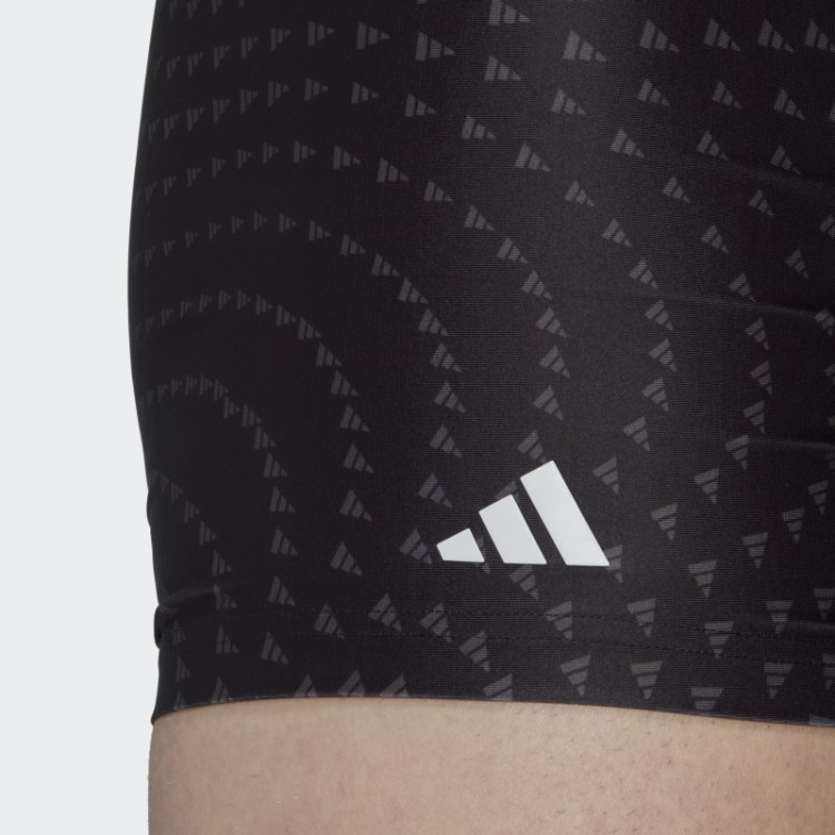 Cuecas Boxers De Natação Pretas Allover Gráficas Adidas