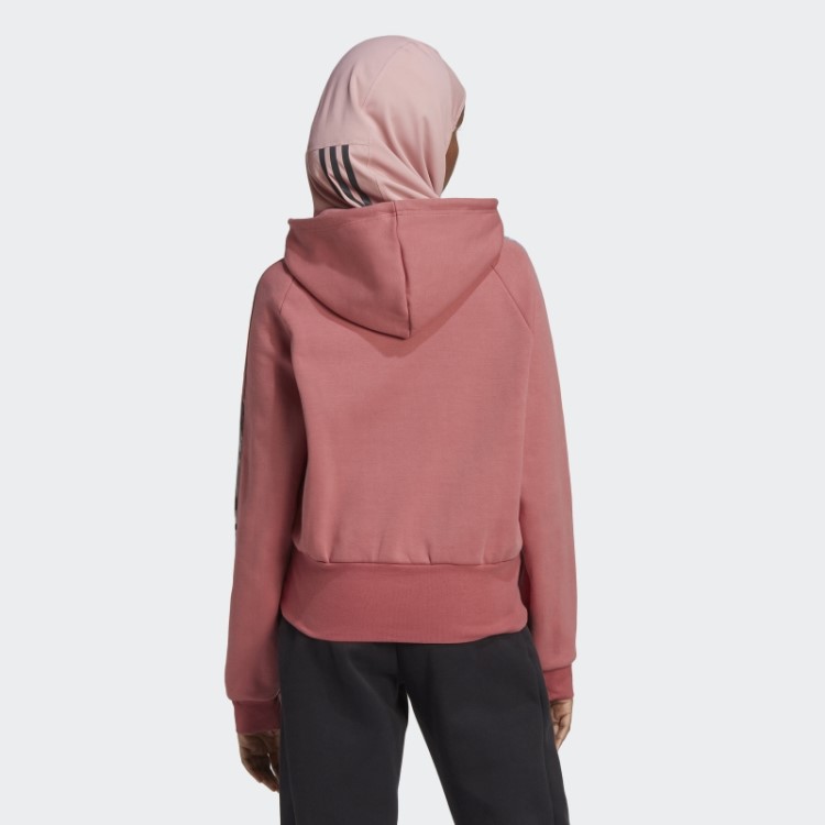 Moletom Vermelho Floral Com 3 Listras Adidas