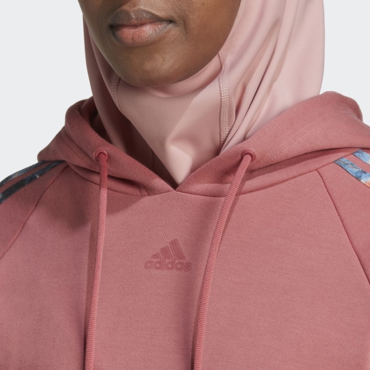 Moletom Vermelho Floral Com 3 Listras Adidas