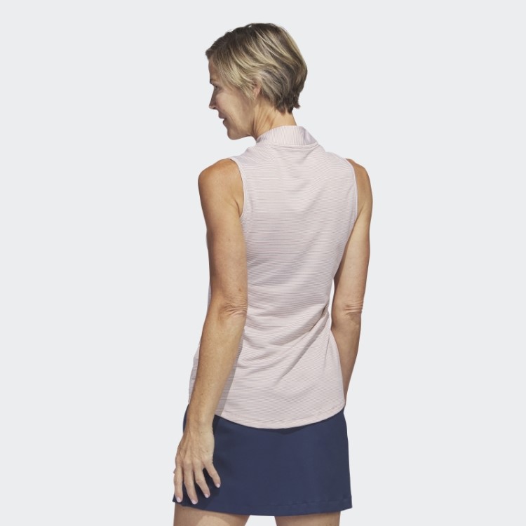 Adidas Taupe Camisa Polo De Golfe Sem Mangas Bicolor Otomana