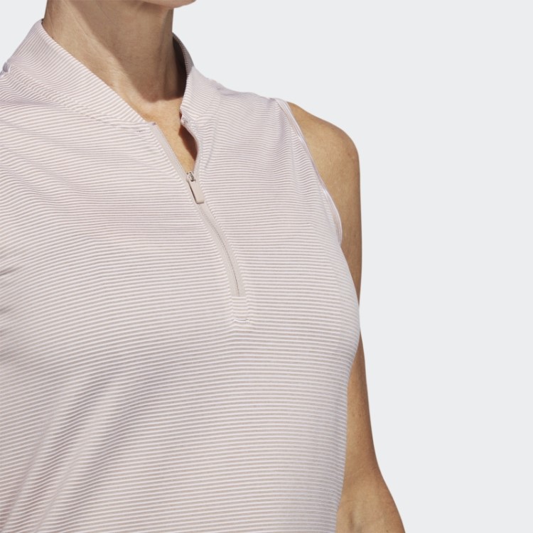 Adidas Taupe Camisa Polo De Golfe Sem Mangas Bicolor Otomana