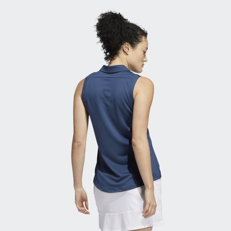 Adidas Camisa Polo Sem Manga Azul Marinho