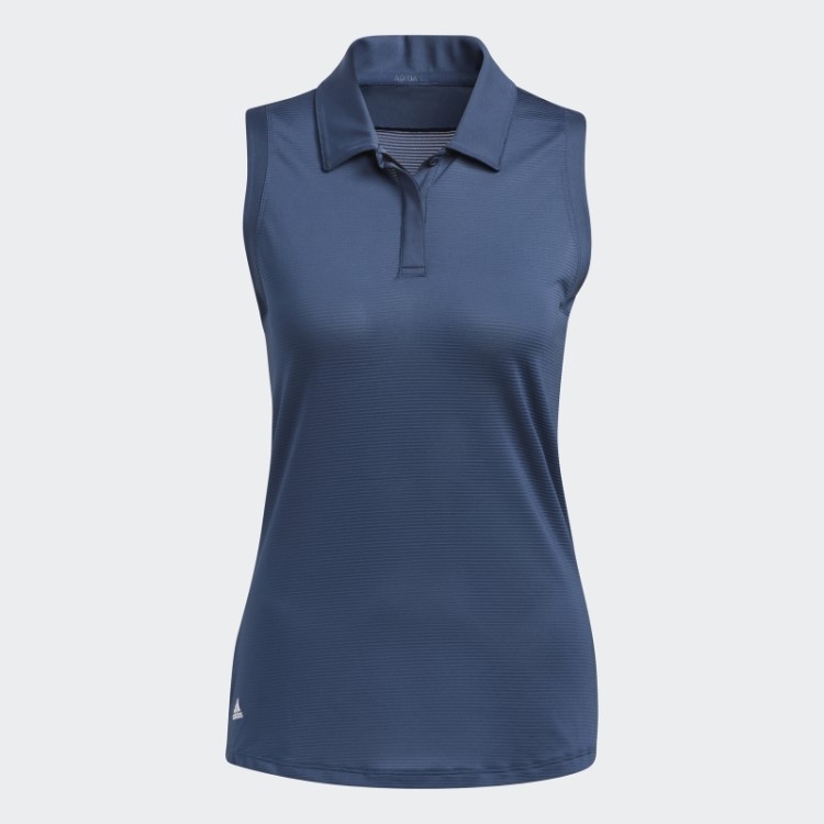 Adidas Camisa Polo Sem Manga Azul Marinho