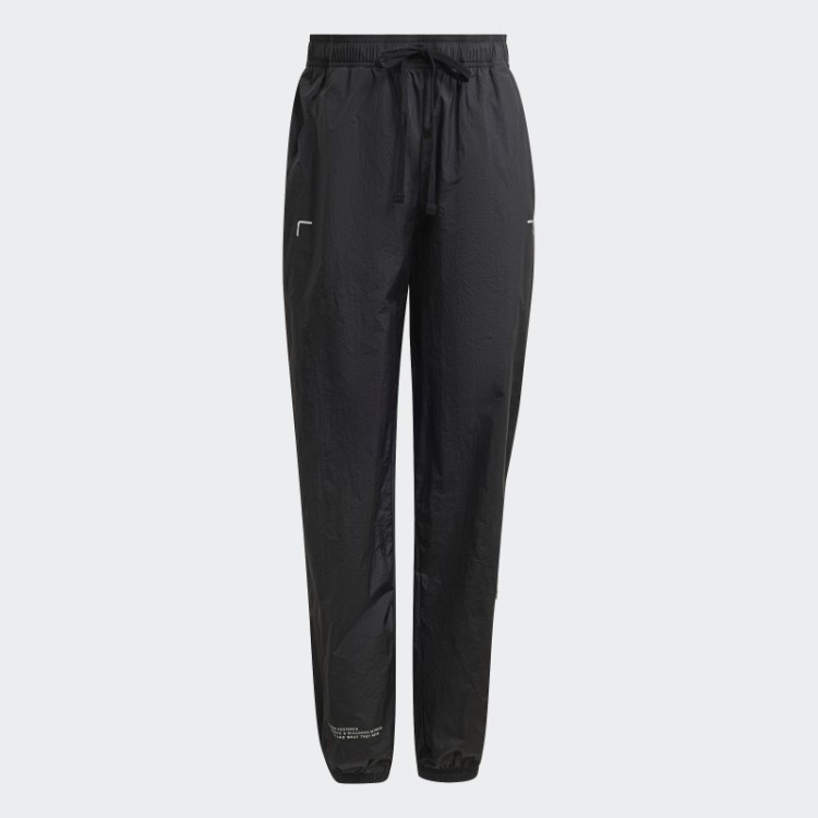 Calças De Tecido Preto Adidas