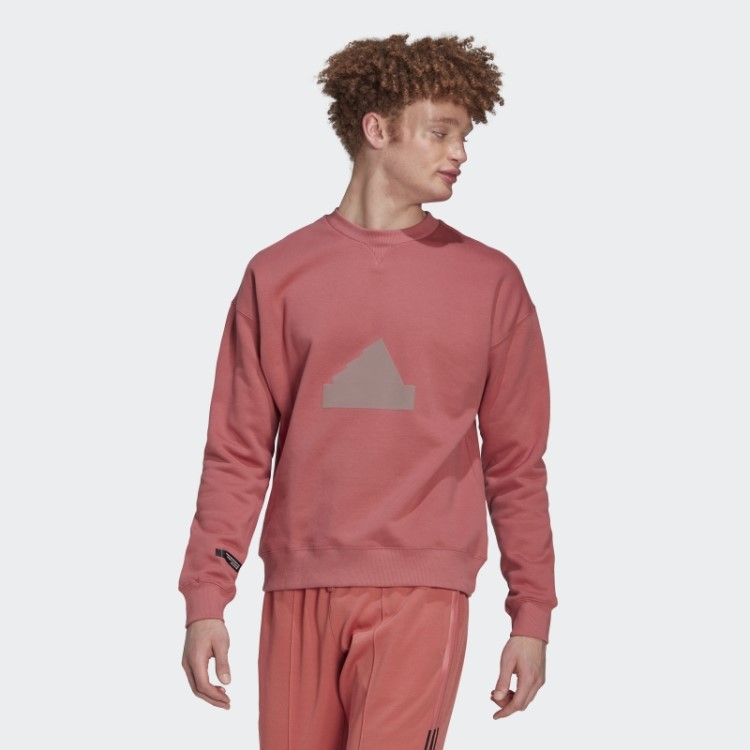 Moletom Vermelho Adidas Em Fleece