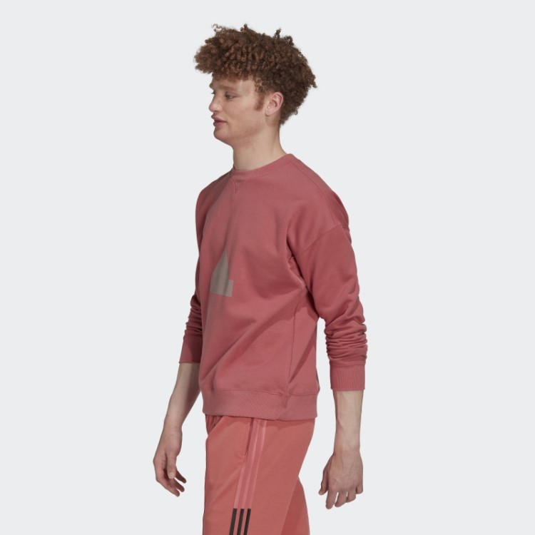 Moletom Vermelho Adidas Em Fleece