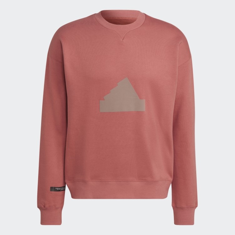 Moletom Vermelho Adidas Em Fleece