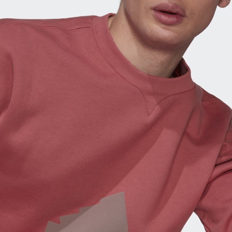 Moletom Vermelho Adidas Em Fleece