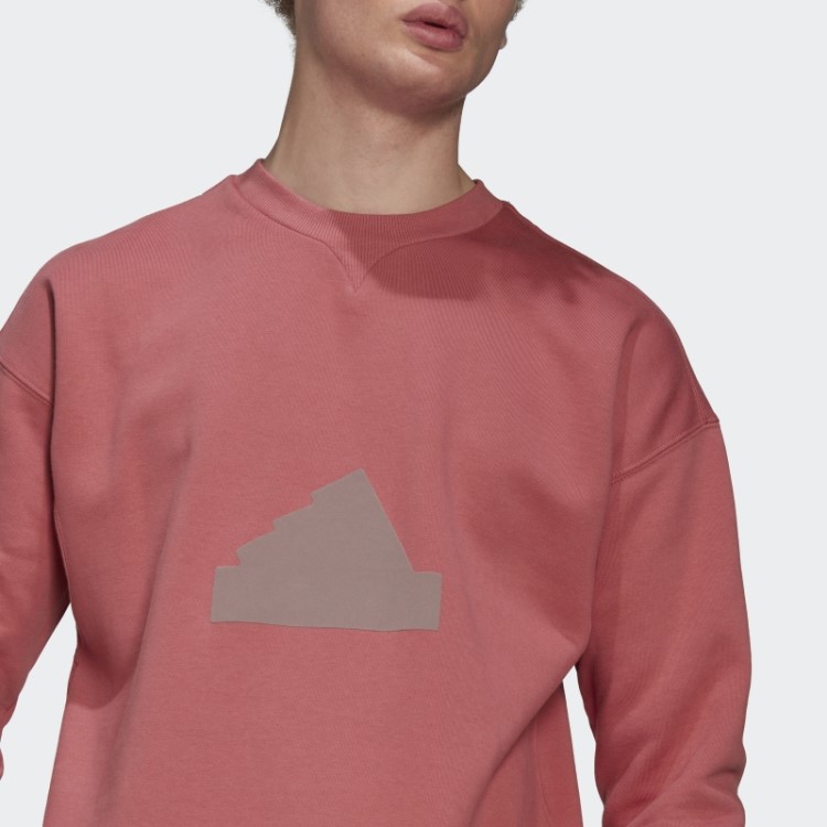 Moletom Vermelho Adidas Em Fleece