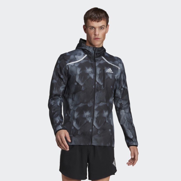 Jaqueta Marathon Fast Graphic Adidas Preta