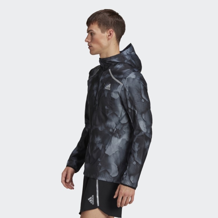 Jaqueta Marathon Fast Graphic Adidas Preta