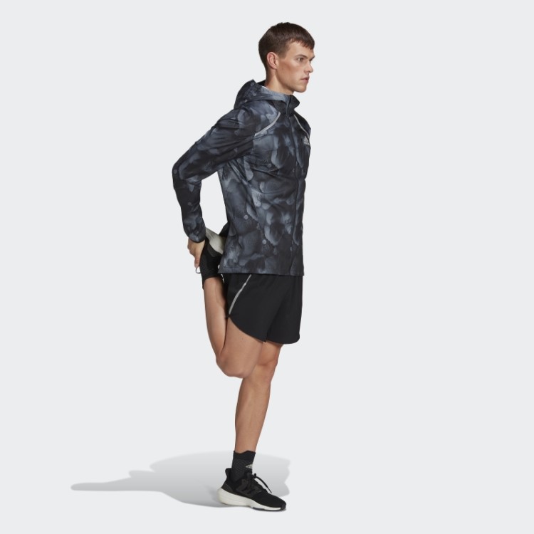 Jaqueta Marathon Fast Graphic Adidas Preta