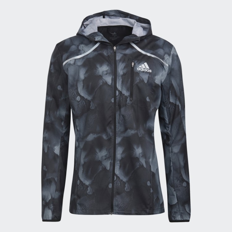 Jaqueta Marathon Fast Graphic Adidas Preta