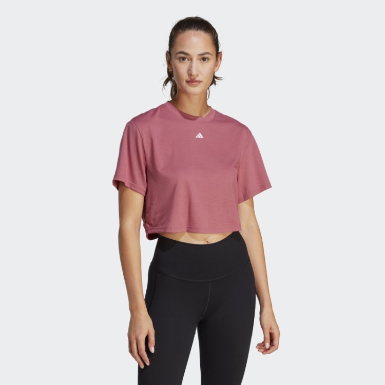 Camiseta De Estúdio Rosa Adidas