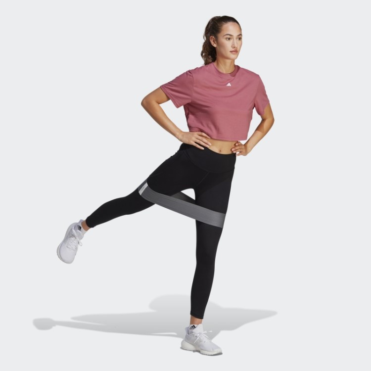 Camiseta De Estúdio Rosa Adidas
