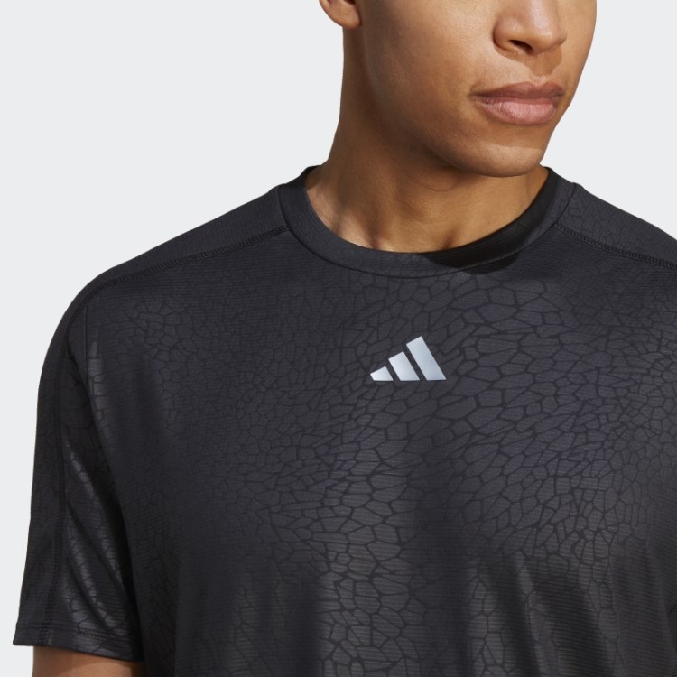 Camiseta Preta Para Treino Com Estampa Pu Adidas