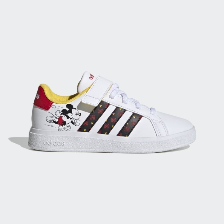 Adidas X Disney Grand Court Mickey Sapatos De Gancho E Laço Branco Quente