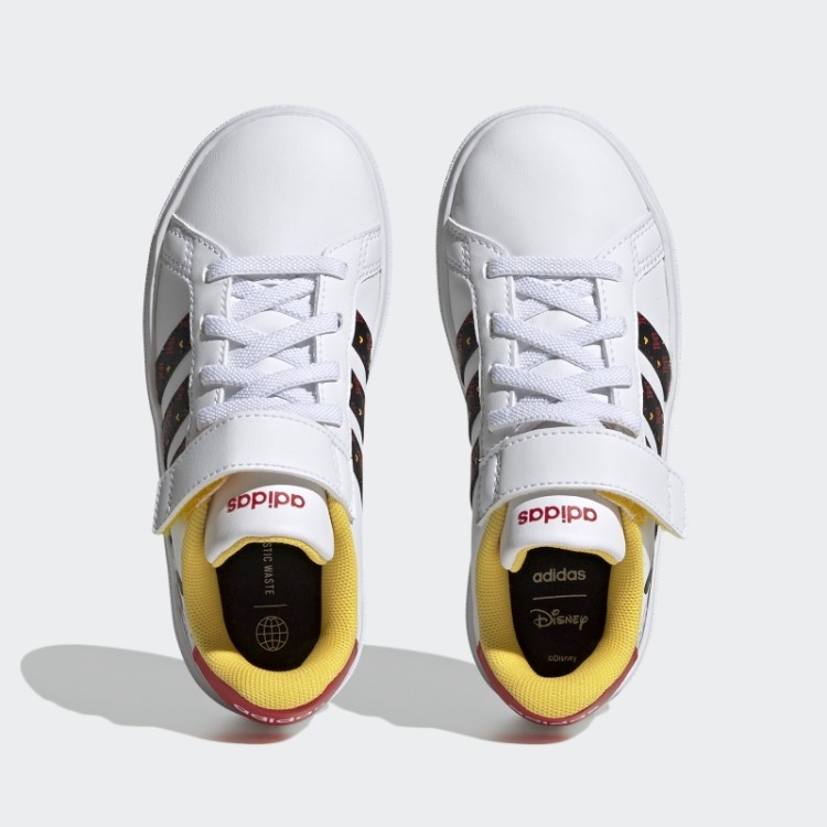Adidas X Disney Grand Court Mickey Sapatos De Gancho E Laço Branco Quente