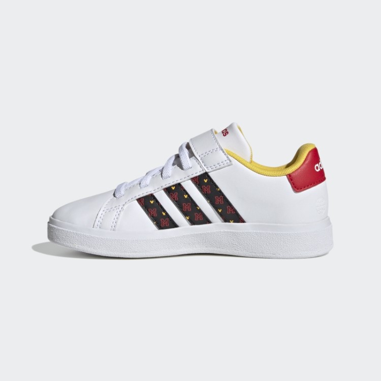 Adidas X Disney Grand Court Mickey Sapatos De Gancho E Laço Branco Quente