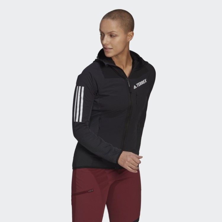 Jaqueta Com Capuz Preta Techrock Flooce Wind Da Adidas