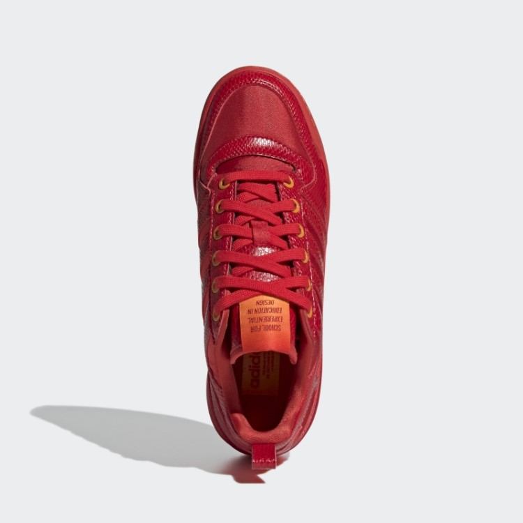 Sapatos Vermelhos Adidas Forum Ousados