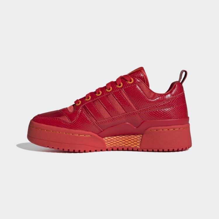 Sapatos Vermelhos Adidas Forum Ousados