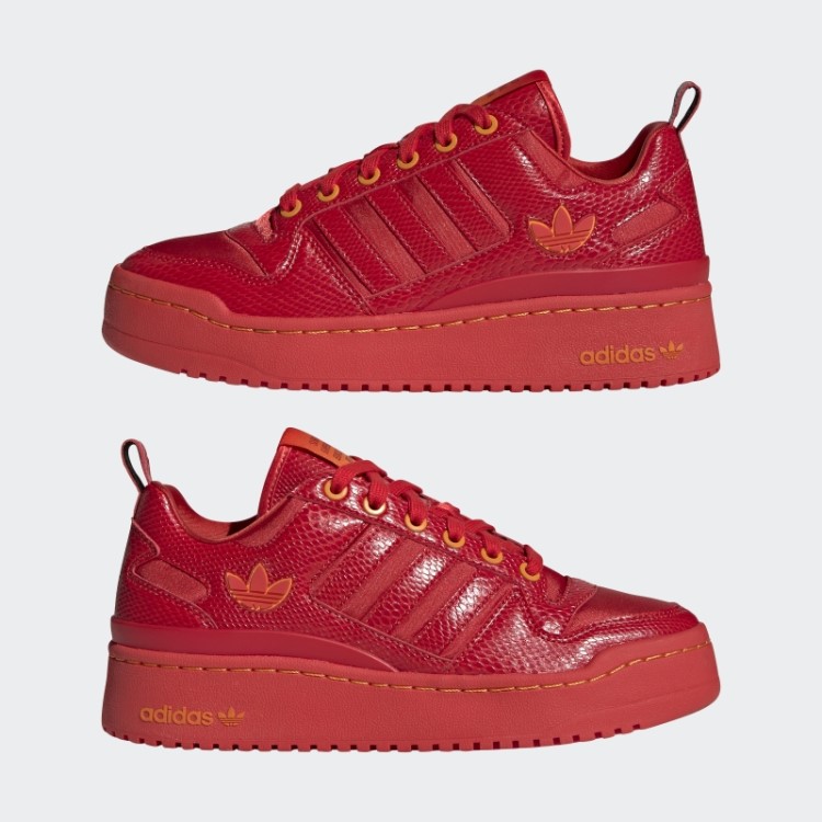 Sapatos Vermelhos Adidas Forum Ousados