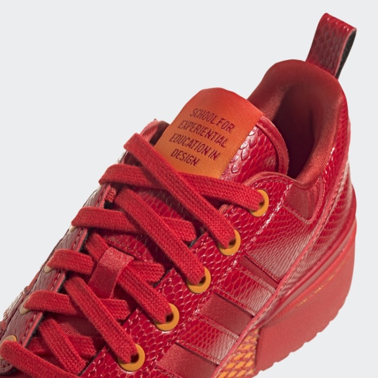 Sapatos Vermelhos Adidas Forum Ousados