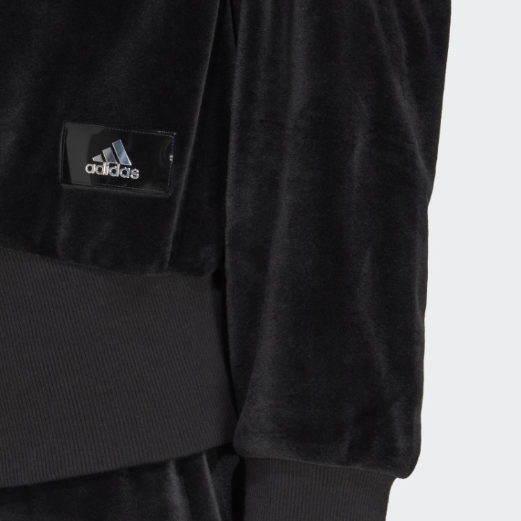 Moletom De Veludo Aconchegante Adidas Holidayz Preto