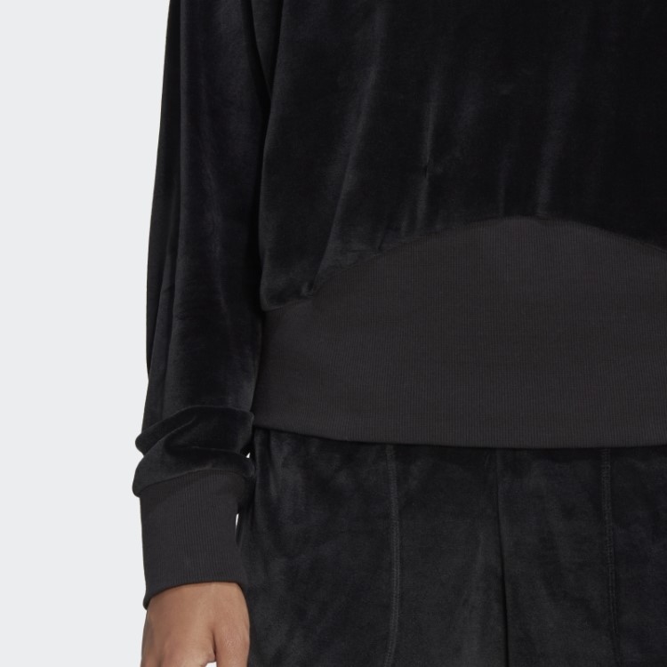 Moletom De Veludo Aconchegante Adidas Holidayz Preto