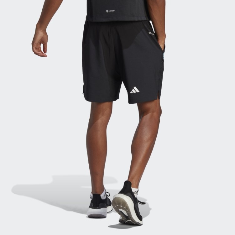 Bermuda De Treino Preta Adidas Train Icons Com As Três Listras