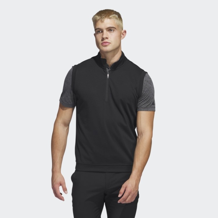 Colete Pulôver Elevado Com Zíper 1/4 Adidas Preto