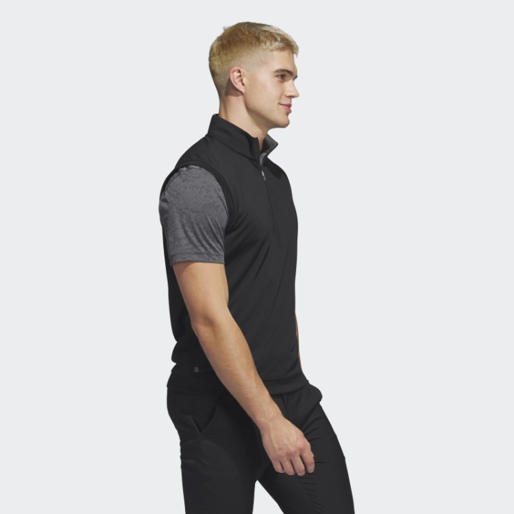 Colete Pulôver Elevado Com Zíper 1/4 Adidas Preto