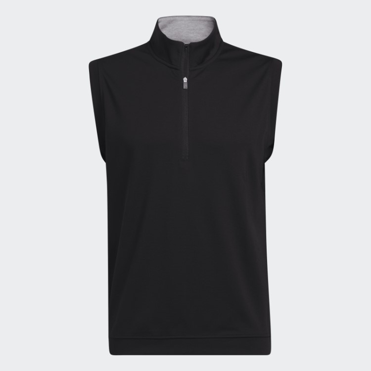 Colete Pulôver Elevado Com Zíper 1/4 Adidas Preto