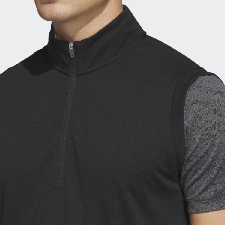 Colete Pulôver Elevado Com Zíper 1/4 Adidas Preto