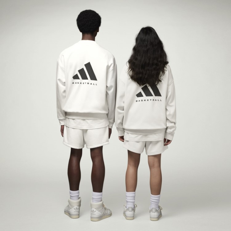 Moletom Branco Da Equipe De Basquete Da Adidas Fashion