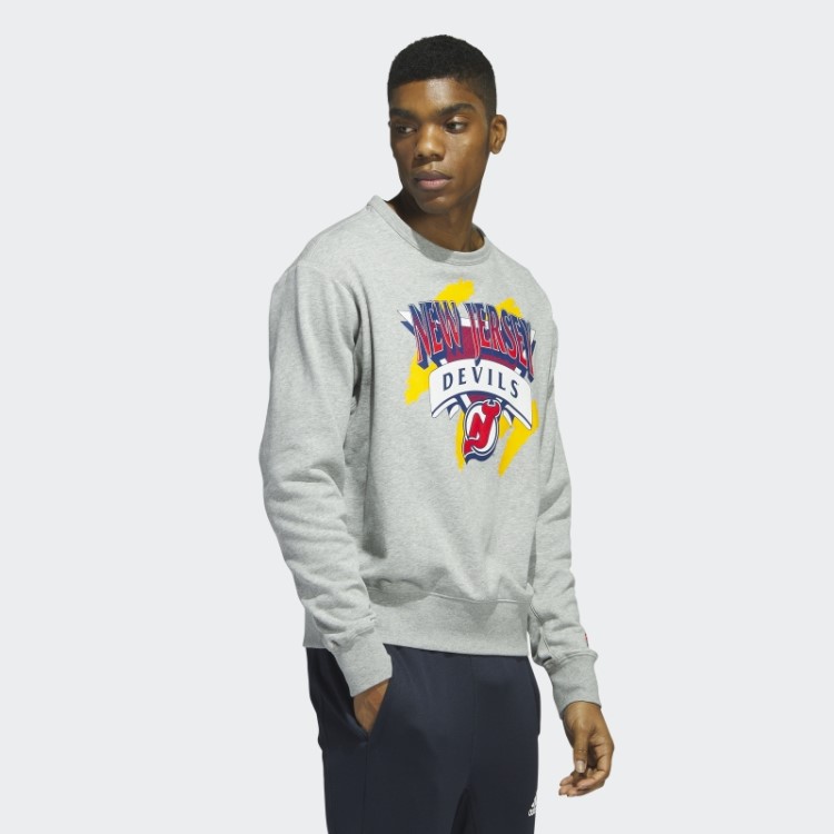 Moletom Cinza Médio Devils Vintage Crew Adidas