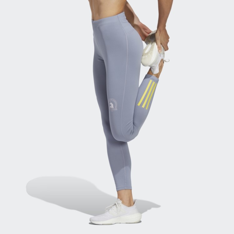 Meia-calça Boston Marathon 2023 Quente De Longa Duração Violeta Prata Adidas
