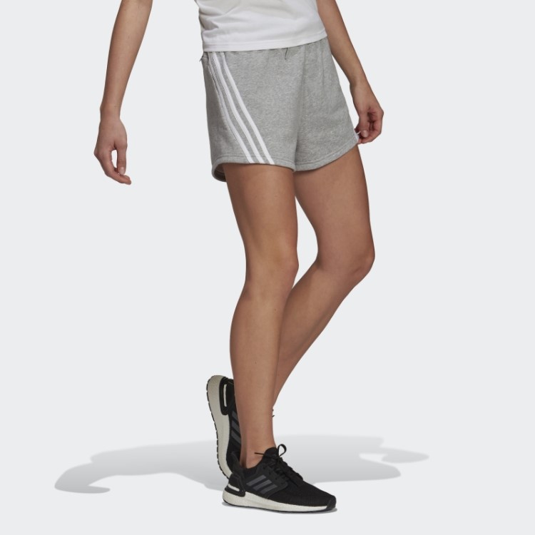 Bermuda Com As Três Listras Cinza Médio Fashion Adidas Sportswear Future Icons