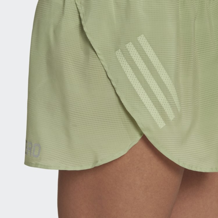 Calção De Corrida Split Adidas Adizero Lime